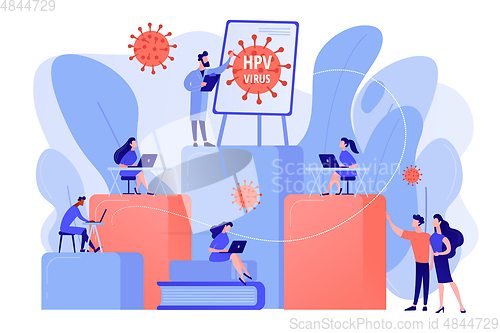 Image of HPV education programs concept vector illustration