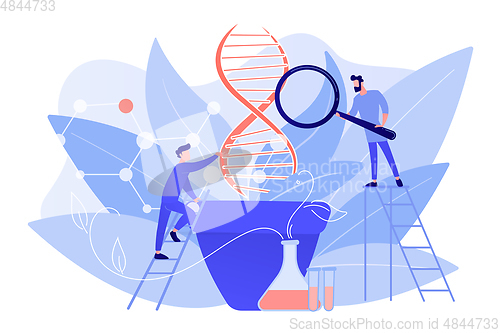 Image of Genetically modified plants concept vector illustration.