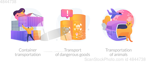 Image of Freight distribution vector concept metaphors.