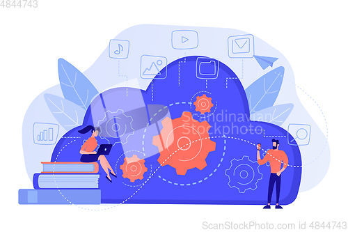 Image of Big data architecture concept vector illustration.