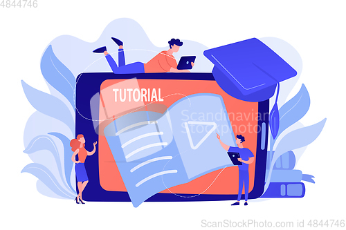 Image of Video tutorial concept vector illustration.