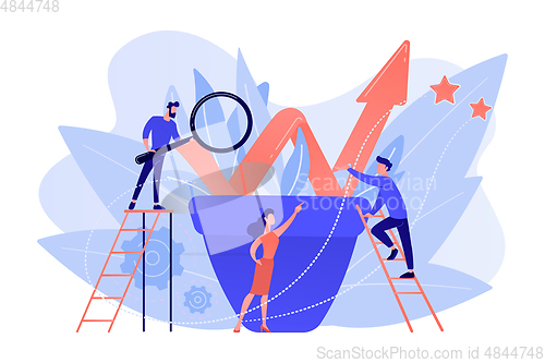 Image of Business growth concept vector illustration.