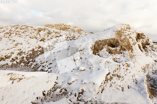 Image of sand under the snow