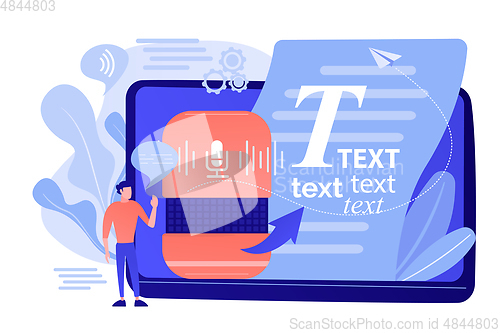 Image of Speech to text concept vector illustration