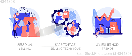 Image of Personalized selling vector concept metaphors