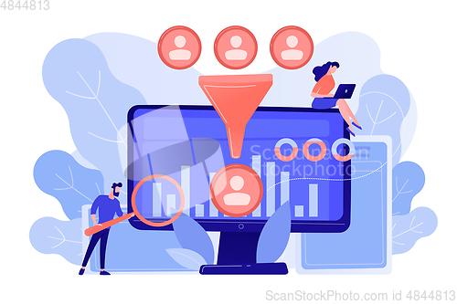 Image of Data science analytics concept vector illustration.