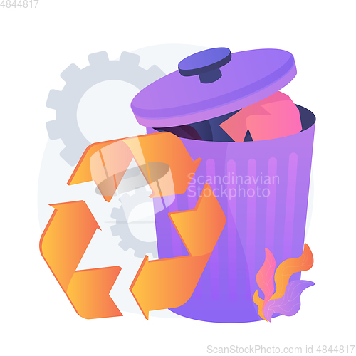 Image of Bin for recyclable waste vector concept metaphor.