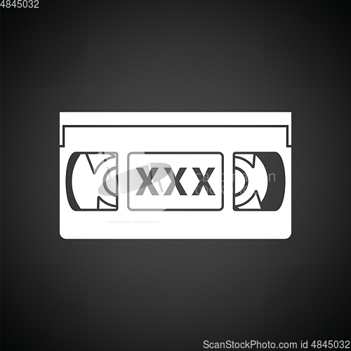 Image of Video cassette with adult content icon