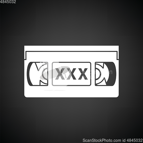 Image of Video cassette with adult content icon