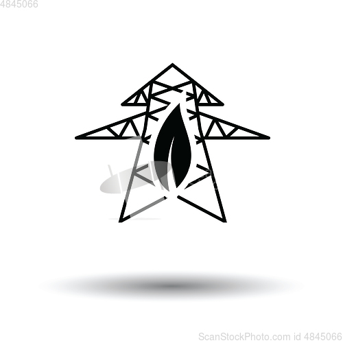 Image of Electric tower leaf icon