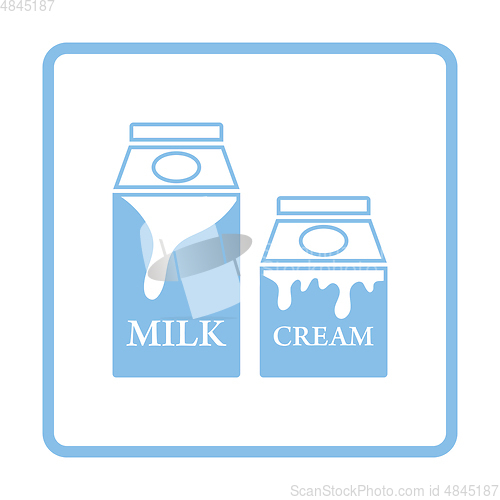 Image of Milk and cream container icon