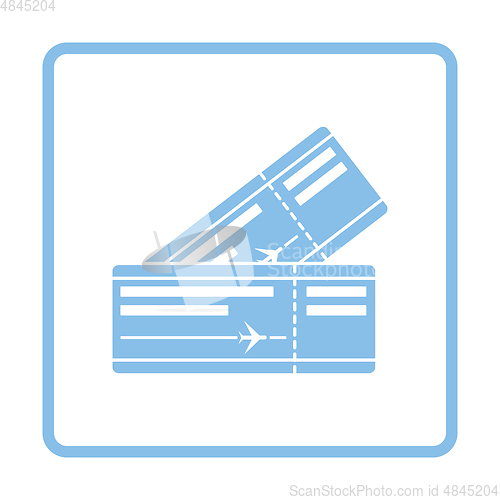 Image of Two airplane tickets icon