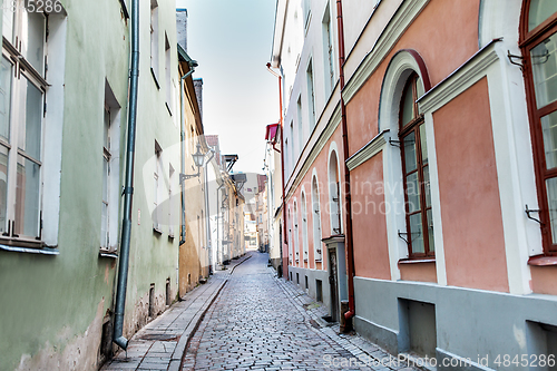 Image of empty street of Tallinn city old town