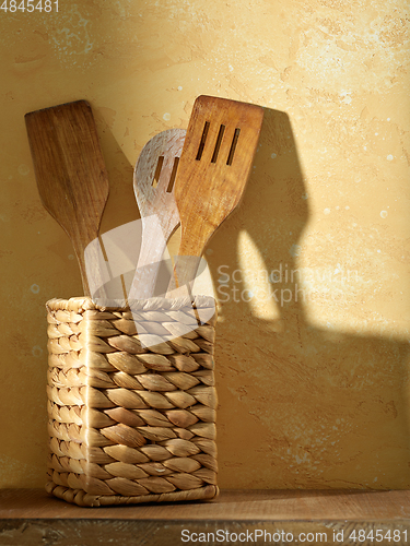 Image of wooden kitchen tools