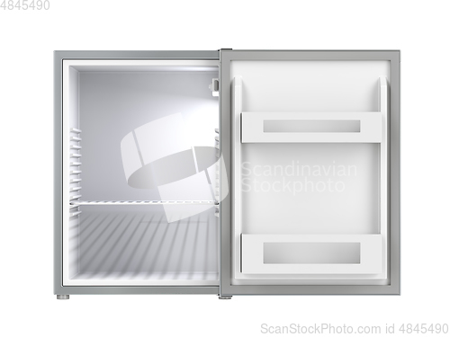 Image of Open small refrigerator