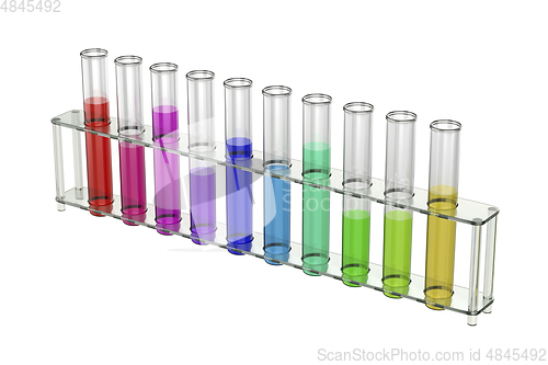 Image of Test tubes with colorful liquids