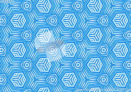 Image of Abstract bright blue repeating pattern