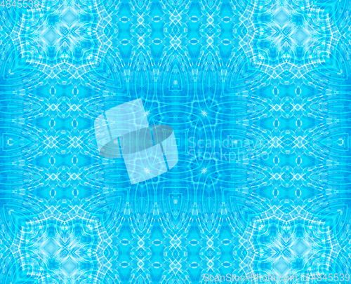 Image of Blue background with abstract concentric pattern 