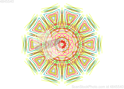 Image of Abstract colorful round shape from lines