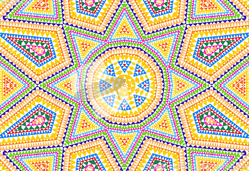 Image of Bright abstract colorful concentric pattern
