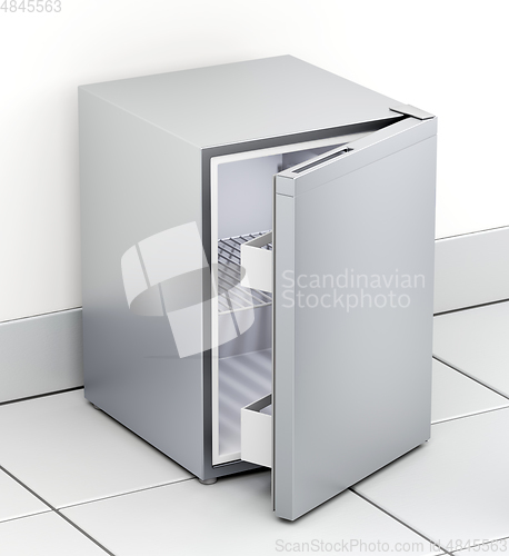 Image of Empty small refrigerator