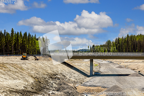 Image of Bridge and Road Construction Site