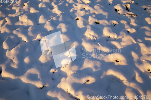 Image of Snow drifts, in winter