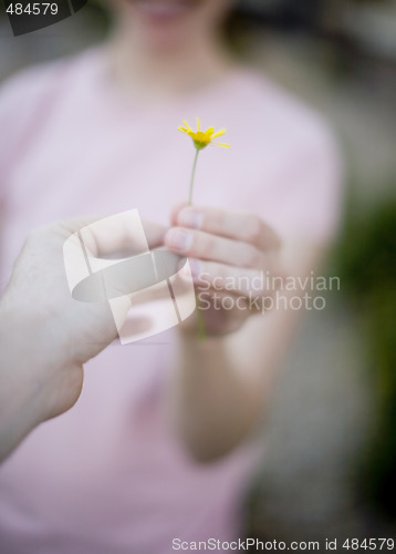 Image of Holding Flower