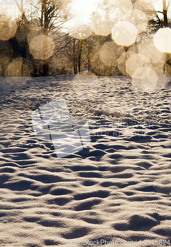 Image of Snow drifts in winter