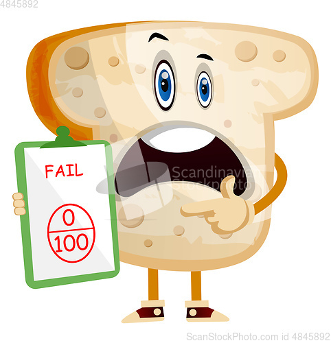 Image of Bad Bread illustration vector on white background