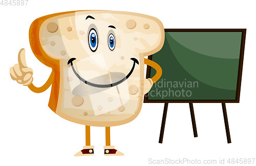 Image of Blackboard Bread illustration vector on white background