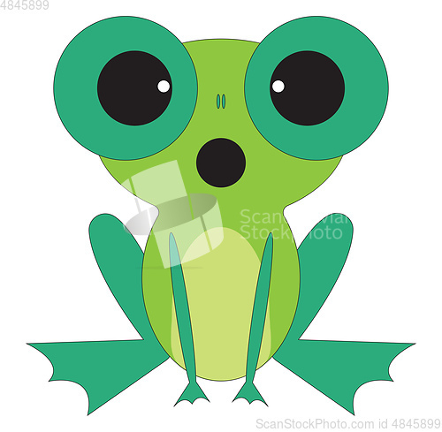 Image of Strange frog vector or color illustration