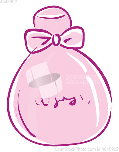 Image of A pink perfume vector or color illustration