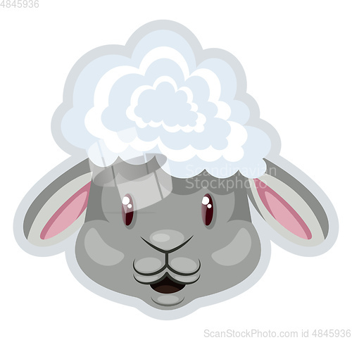 Image of Grey cartoon, vector color illustration.