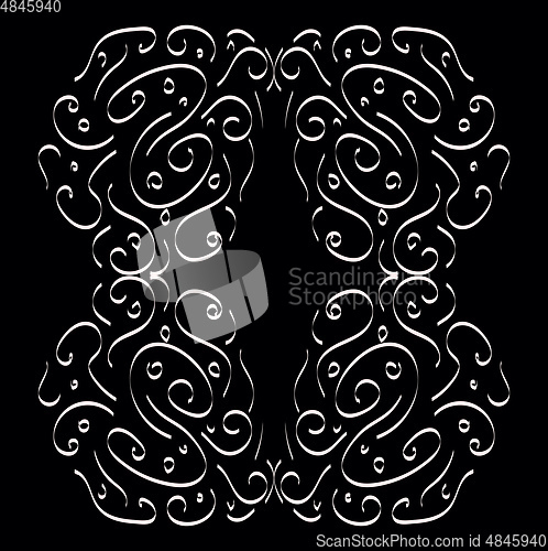 Image of An abstract art over a black background looks adorable vector or