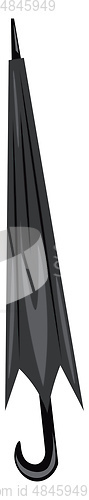 Image of A black umbrella vector or color illustration