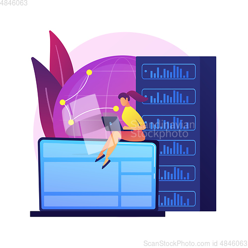 Image of Proxy server abstract concept vector illustration.