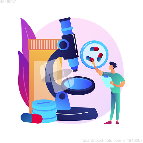 Image of Drug monitoring abstract concept vector illustration.