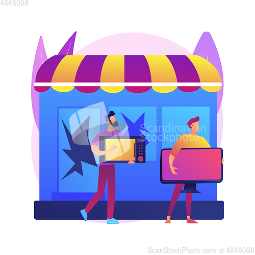 Image of Looting abstract concept vector illustration.