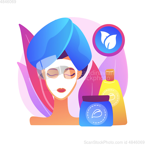 Image of Organic cosmetics abstract concept vector illustration.