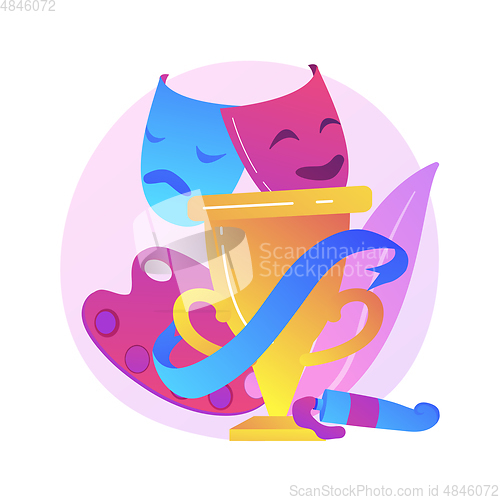 Image of Cultural prize abstract concept vector illustration.