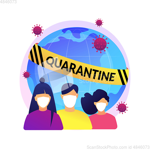 Image of Quarantine abstract concept vector illustration.