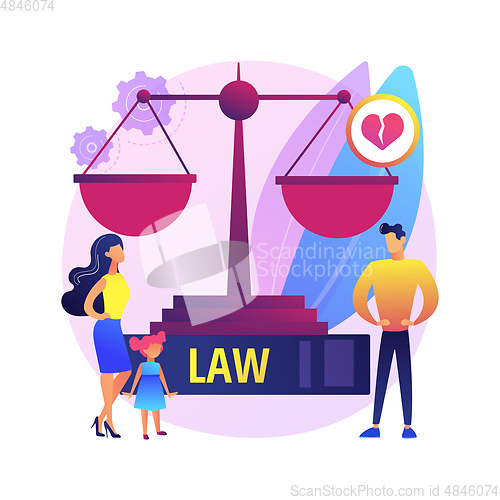 Image of Matrimonial law abstract concept vector illustration.