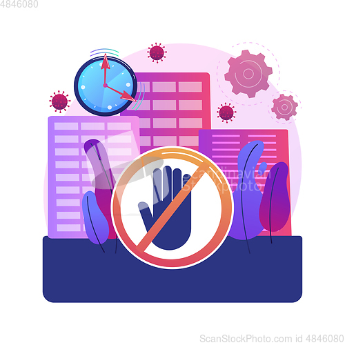 Image of Curfew abstract concept vector illustration.