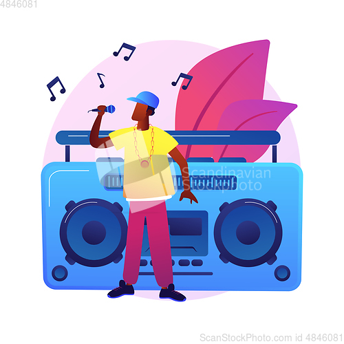 Image of Hip-hop music abstract concept vector illustration.