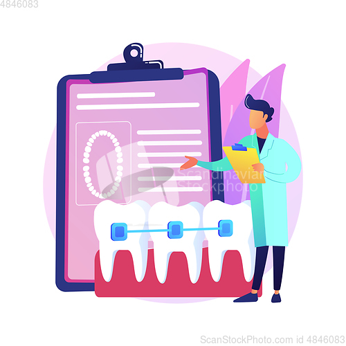 Image of Dental braces abstract concept vector illustration.