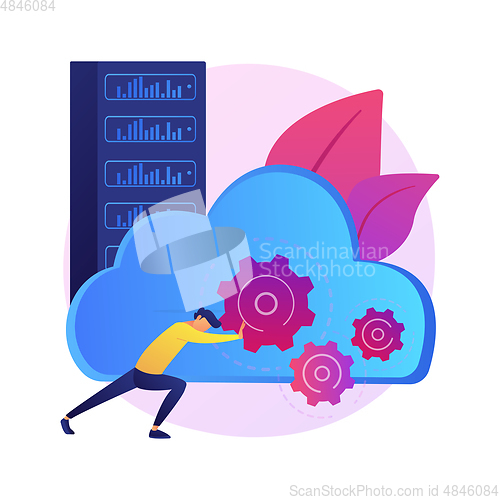 Image of Big data engineering abstract concept vector illustration.