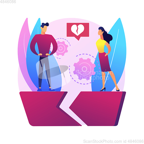 Image of Separated person abstract concept vector illustration.