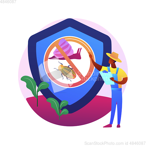 Image of Garden pests abstract concept vector illustration.