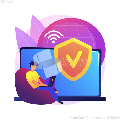 Image of VPN access abstract concept vector illustration.